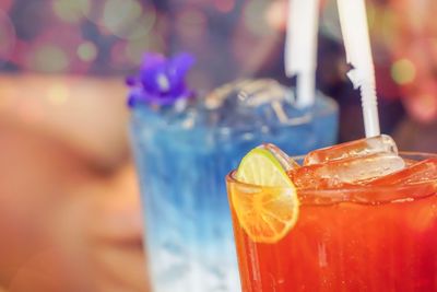 Close-up of drink on table