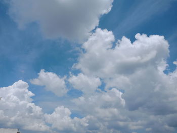 Low angle view of clouds in sky