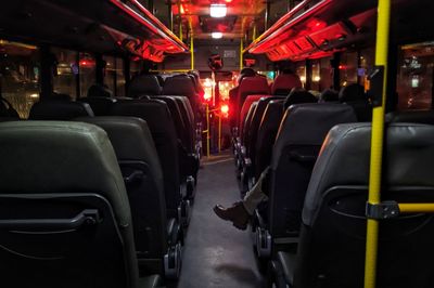 Empty seats in bus
