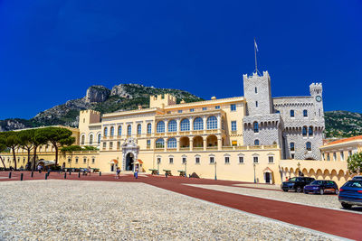 Buildings against blue sky