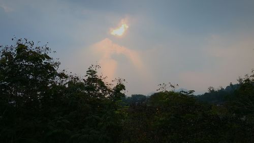 Scenic view of field against sky during sunset