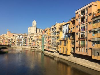 Girona colourful riverside