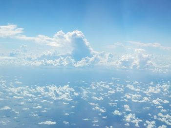 Aerial view of sea against sky