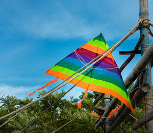 Close-up of kite against sky