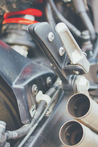 Close-up part of motorcycle