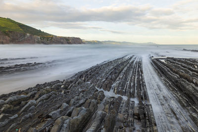 Panoramic view of sea against sky