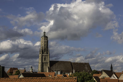 Low angle view of buildings against sky