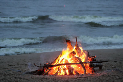 Bonfire on beach