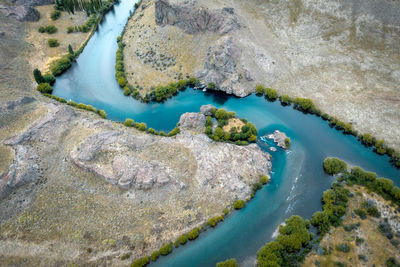 High angle view of beach
