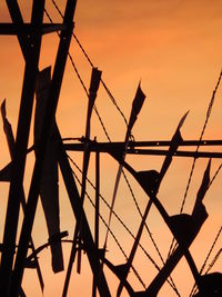 Low angle view of sky at sunset