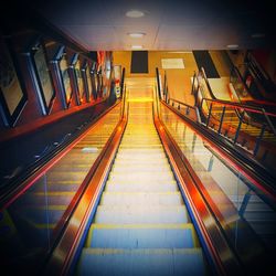 View of escalator