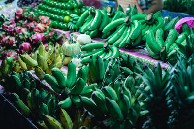 Close-up of vegetables for sale at market stall