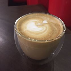 Close-up of cappuccino