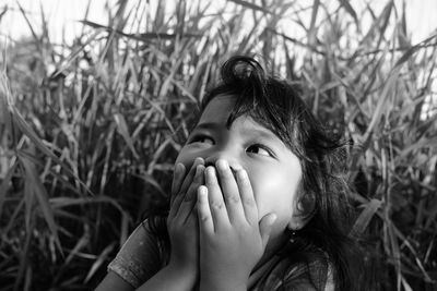 Close-up portrait of girl