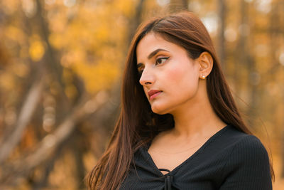 Young woman looking away