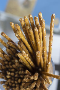 Close-up of pretzels