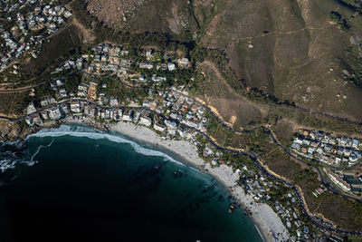 High angle view of sea