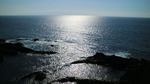 Close-up of sea against sky