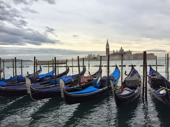 Boats in harbor