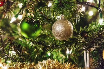 Close-up of illuminated christmas decoration