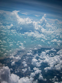 Aerial view of cloudscape