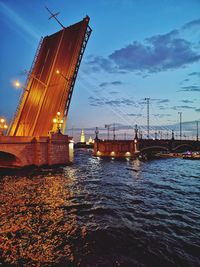 View of bridge over river against sky