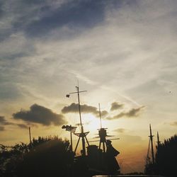 View of cloudy sky at sunset