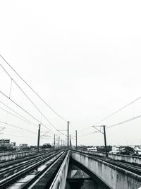 Railroad tracks against sky