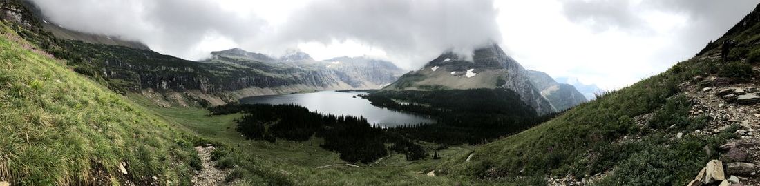 Panoramic view of mountains against sky