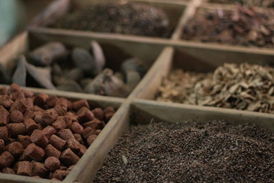 Close-up of food for sale in market