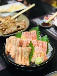 Salmon sashimi