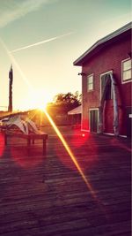 View of building at sunset