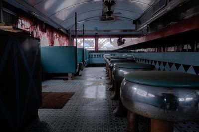 Interior of empty diner