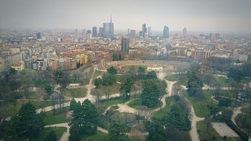 Aerial view of city