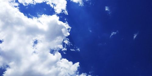 Low angle view of clouds in sky