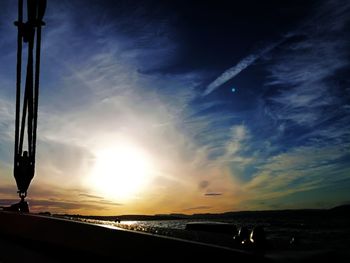 Scenic view of sunset over sea