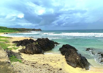 Scenic view of sea against sky