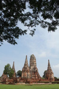 View of temple building against sky