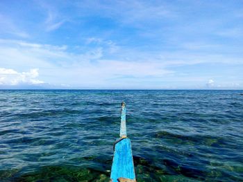 Blue sea against sky