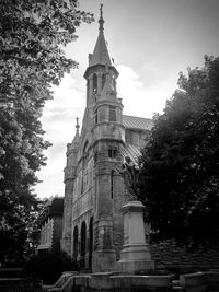 Low angle view of church against sky