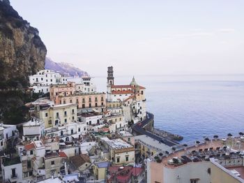 High angle view of residential district