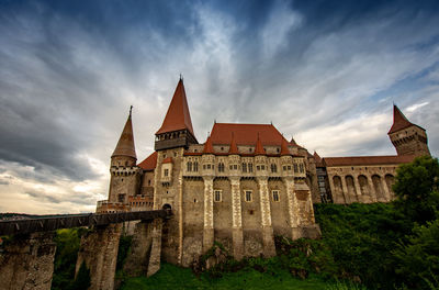 Low angle view of historic building against sky