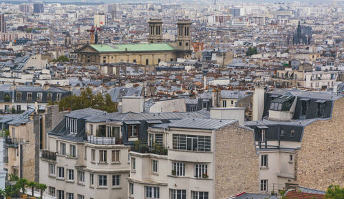 View on paris from top of the montmartre hill.