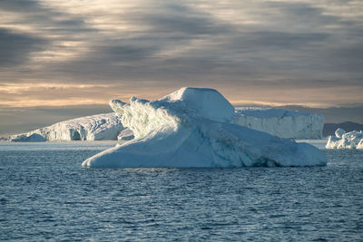 Scenic view of icebergs