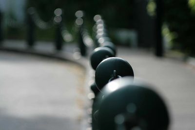 Close-up of ball on street