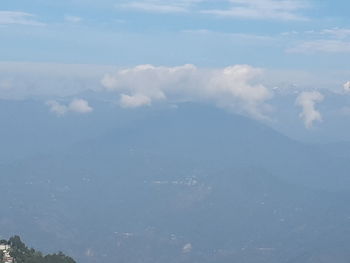 Aerial view of sea against sky