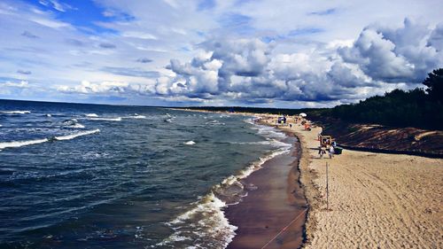 Panoramic view of beach against sky