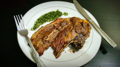 Close-up of food in plate