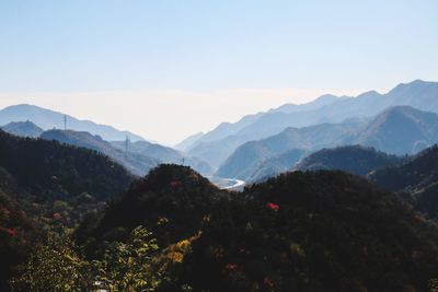 Scenic view of mountains