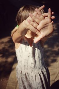 Close-up of baby hand